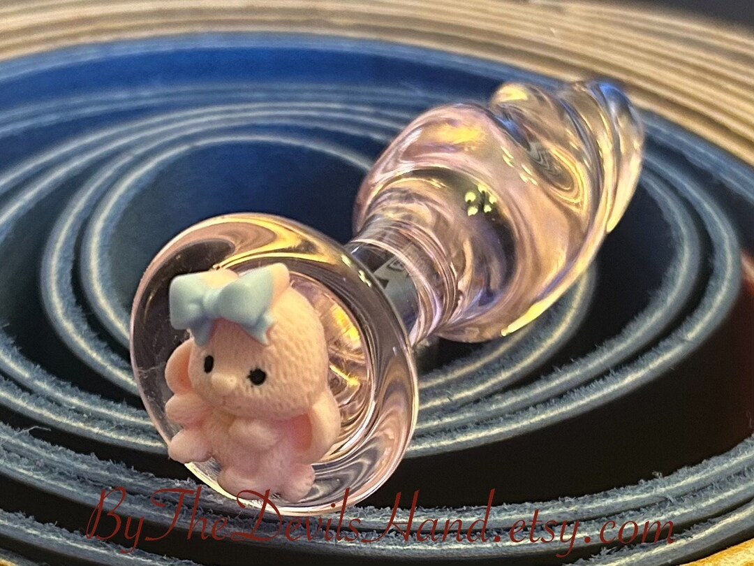 Pink Corkscrew Glass Butt Plug Shy Bunny - Etsy