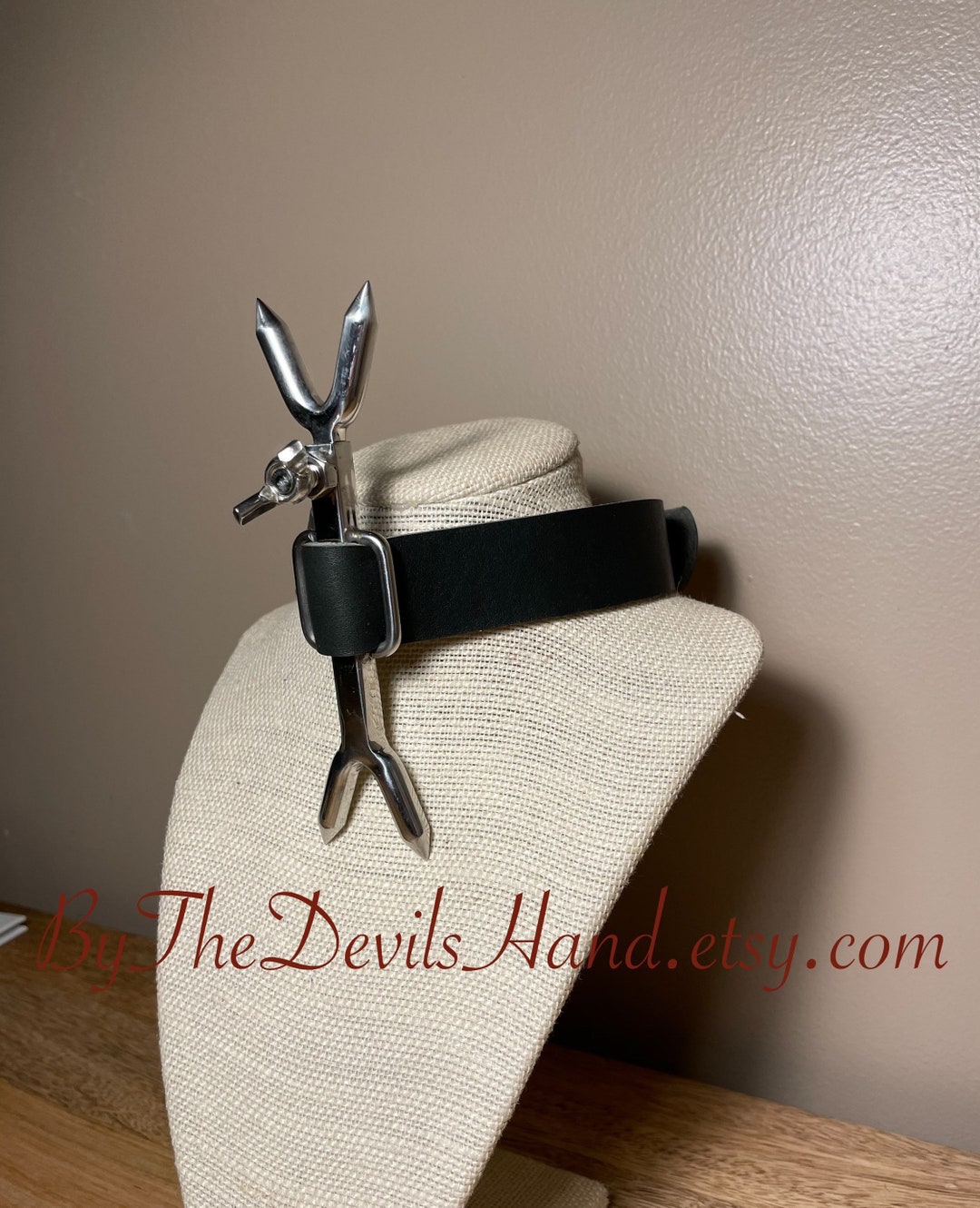 Heretic’s Fork Pointed Collar With Horween Black Essex Leather Strap - Adjustable (BKE-BE) - Etsy Australia