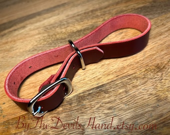 Leather Irish Eight Hand Cuffs - Cavalier London Bus Red - (CBR-BE)