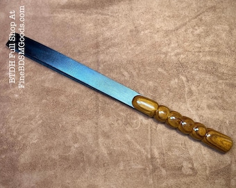 Disciplinarian Spanking Belt With Turned Wood Handle 20 Inches