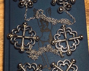 Custom Options Beautiful Set Of Victorian Quad Screw Prong Nipple Clamps with Hanging Bells or Connector Chain