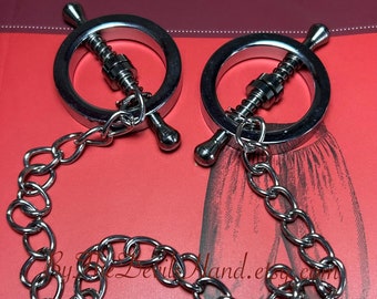 Custom Options Spring Bar Two Prong Nipple Clamps - Mature