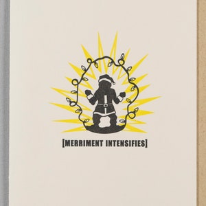 Merriment Intensifies (#HN-INTK) letterpress anime themed letterpress card - Christmas / Holiday / Xmas
