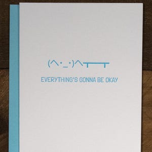 Table Flip (#MI-TABB) - Letterpress Encouragement Greeting Card