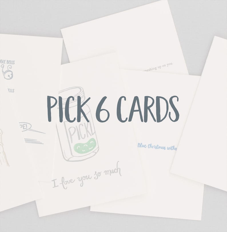 You Pick Any 6 letterpress greeting cards image 1