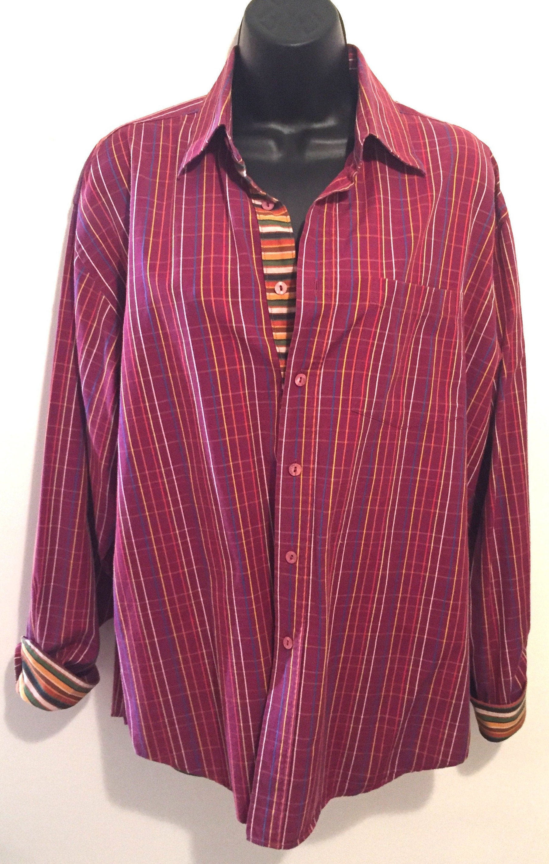 Bugatchi Uomo Men's Magenta Magenta 