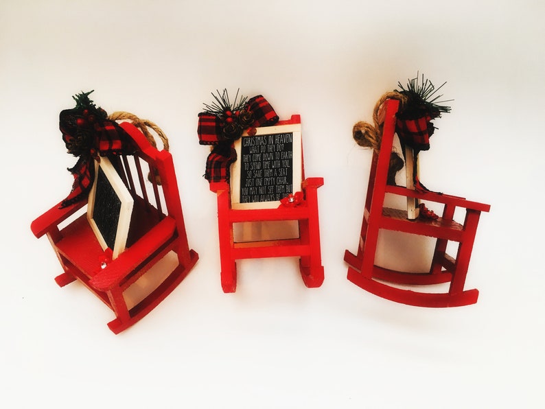 Empty Chair Christmas Loved Ones In Heaven Miniature Rocking | Etsy