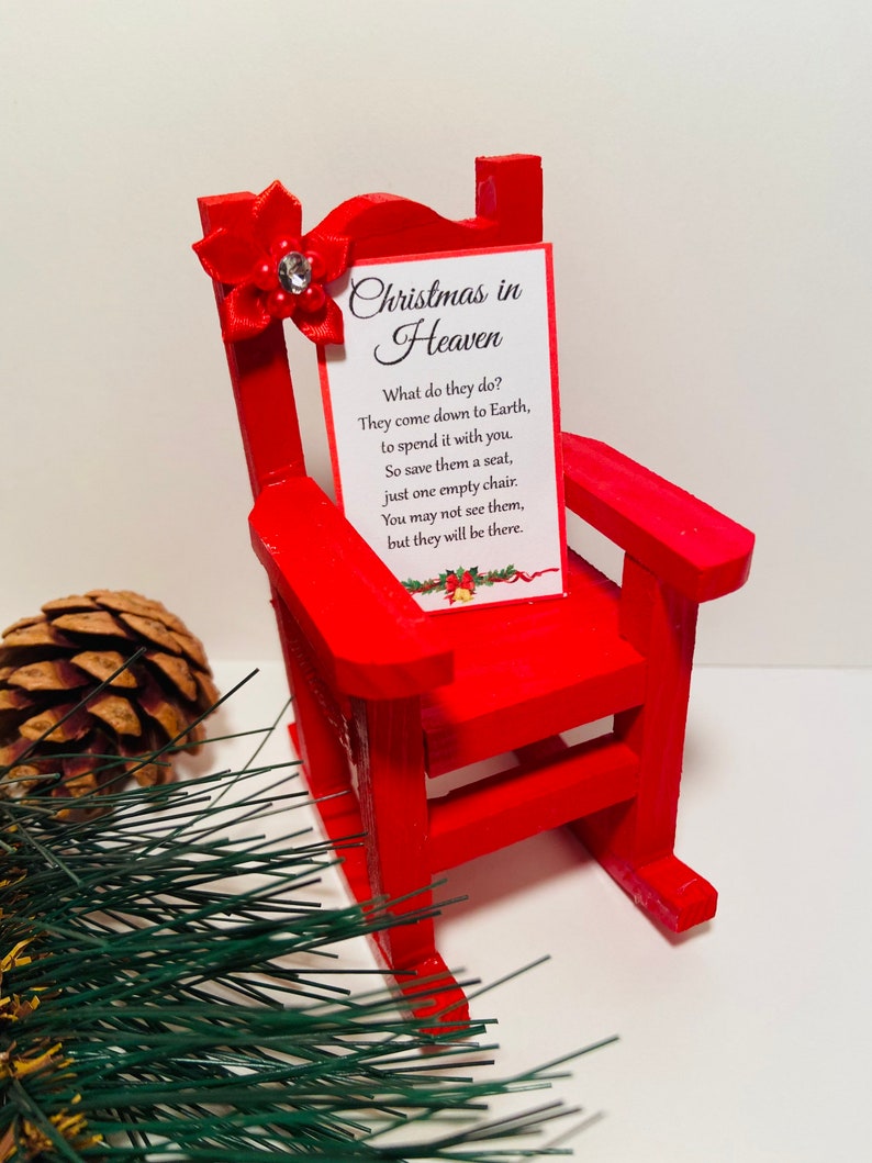 Christmas in Heaven Rocking Chair Empty Chair Keepsake - Etsy