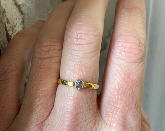 Sterling vermeil tanzanite ring