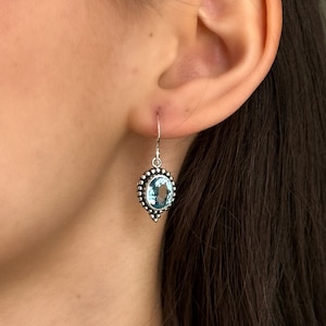 Sterling Blue Topaz Earrings