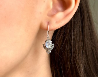 Sterling Moonstone Earrings