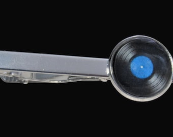 Vintage Record Tie Clip, DJ Tie Bar, Disk Jockey, Gift for Him