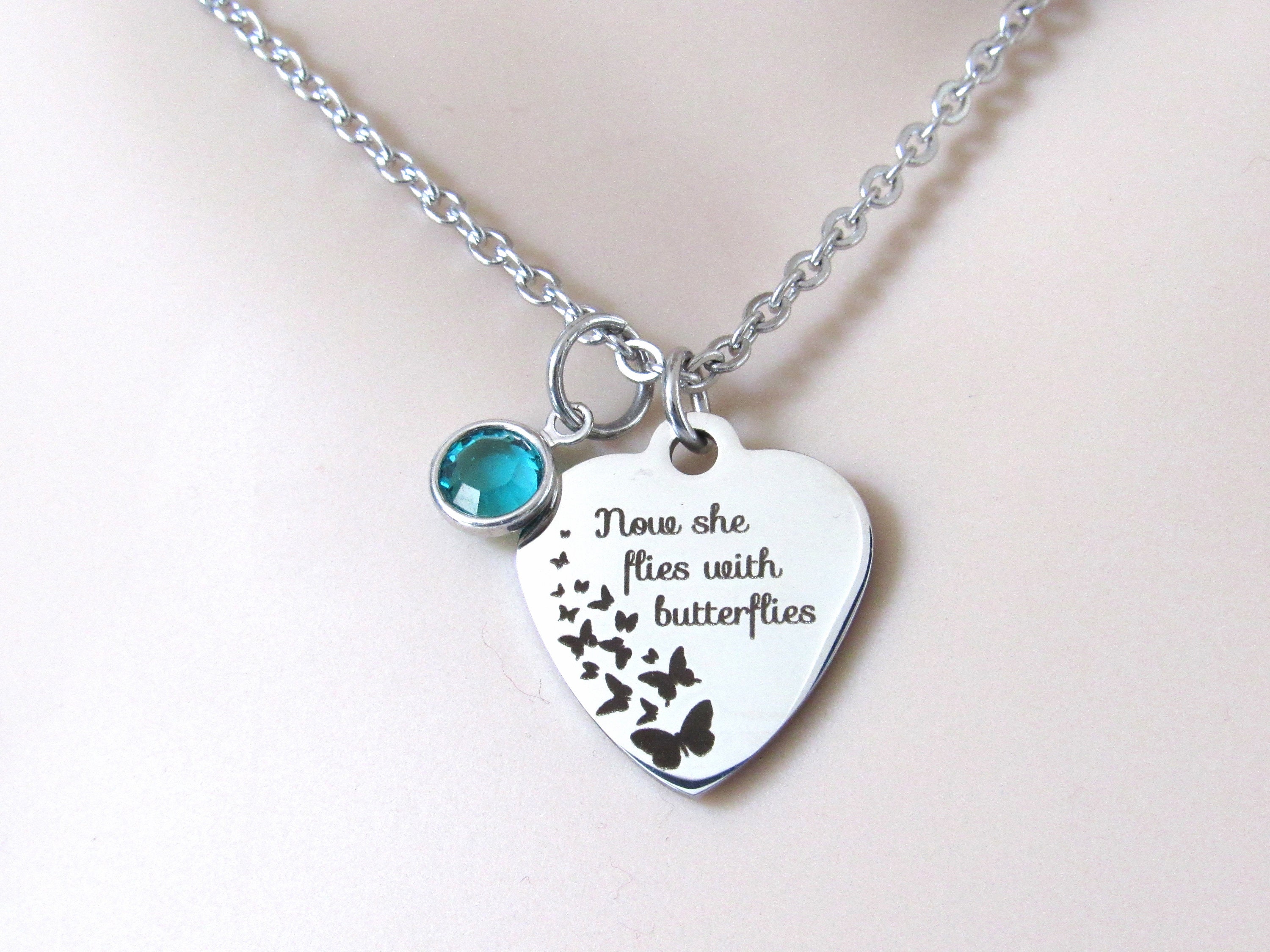 Now she flies with butterflies necklace deals