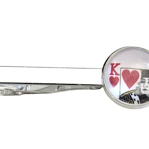 King of Hearts Tie Clip, Vegas Tie Bar, Groomsman Jewelry, Formalwear, Mens Fashion Tie Bar, Gift for Best Man, Groomsman, Vegas Wedding