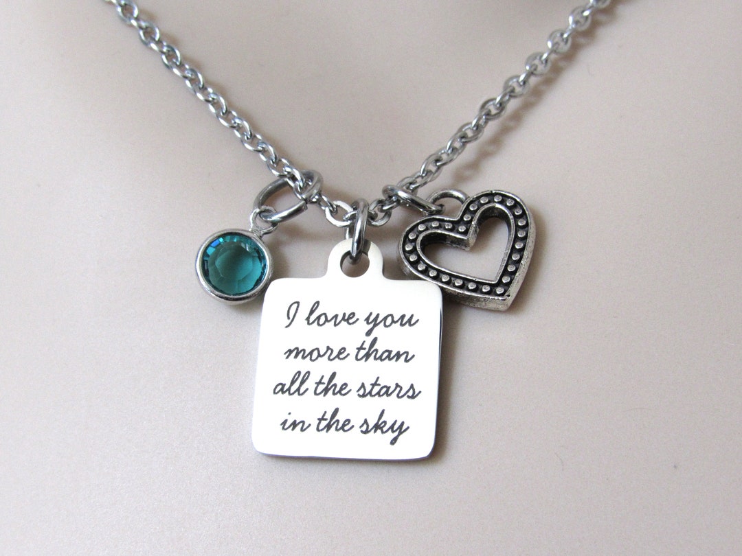 I love you more than all the stars in the sky necklace discount