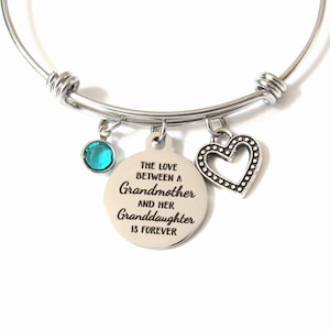 The Love Between A Grandmother and Her Granddaughter Is Forever Bracelet, Granddaughter Bracelet, Granddaughter Jewelry, Granddaughter Gift