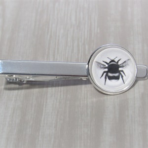 Wildlife Bumble Bee Tie Clip, Insect Tie Bar, Mens Fashion Jewelry, Wedding Tie Clip