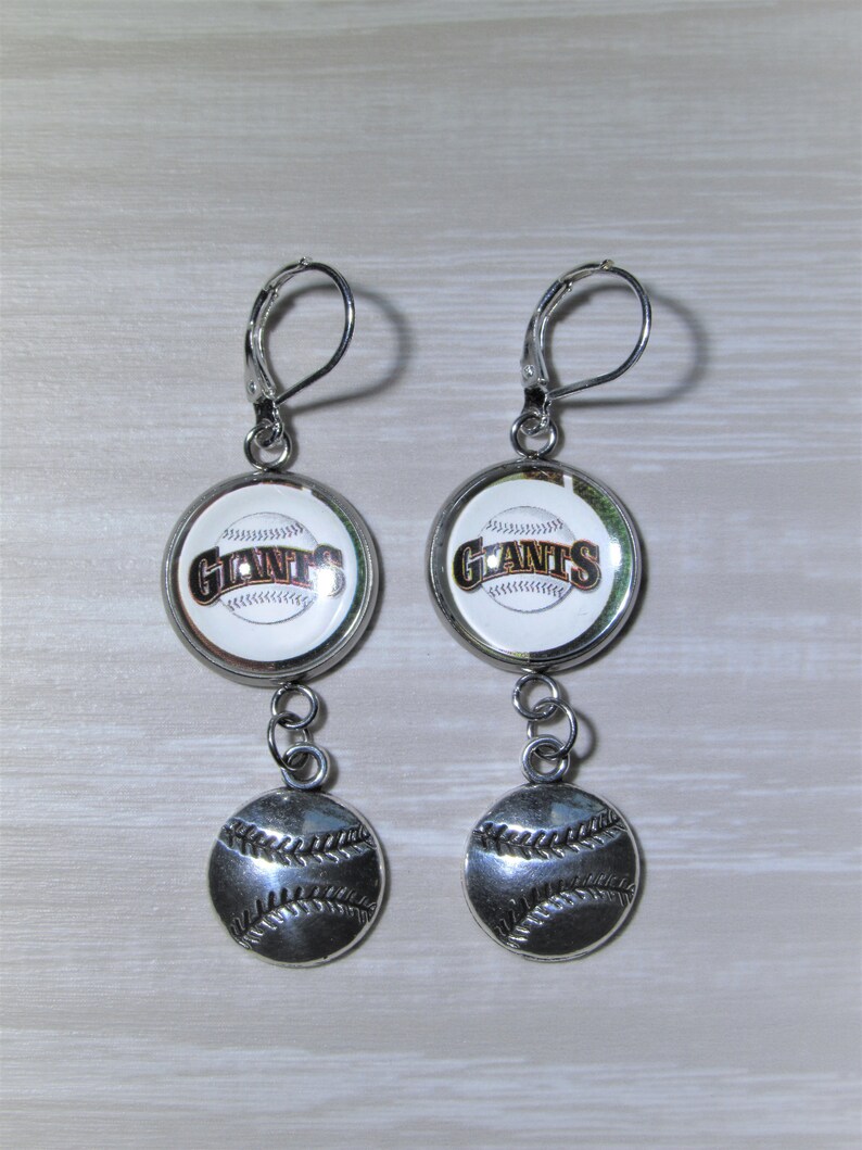 Gift for Woman Birthday Gift Great for Game Day San Francisco Giants Earrings made from Recycled Baseball Cards