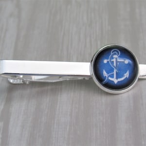 Anchor Tie Clip, Nautical Anchor Tie Bar, Mens Fashion Jewelry, Gift for Him, Beach Wedding