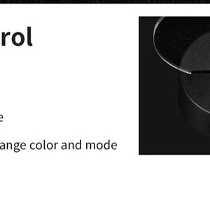 May include: A black circular base with a touch-sensitive surface for controlling a light. The base has a clear acrylic top and instructions for using the touch controls are listed below the image.
