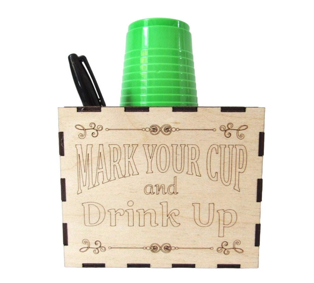 Mark Your Cup and Drink Up, Cup Holder for Parties, Plastic Cup Holder
