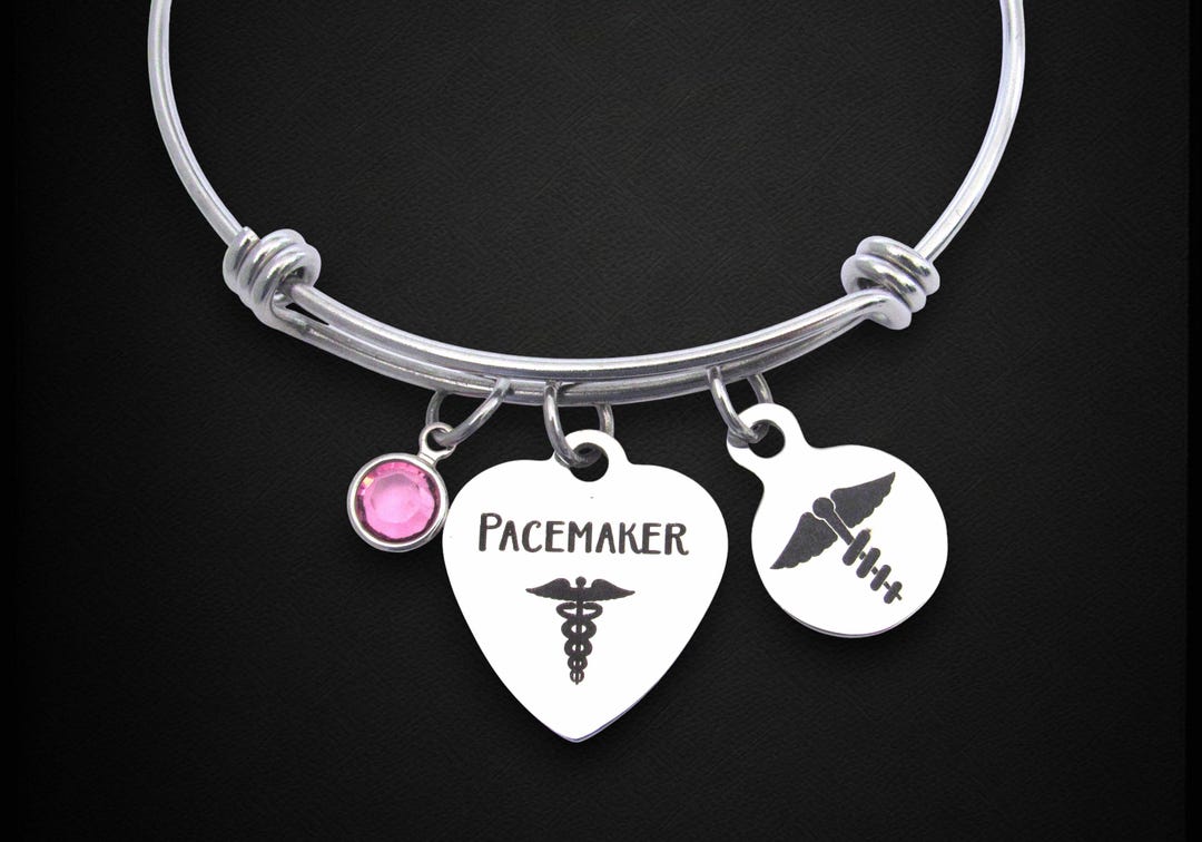 Medical Alert Pacemaker Pacemaker Medical Alert Bracelet With Caduceus Charm, Birthstone - Etsy