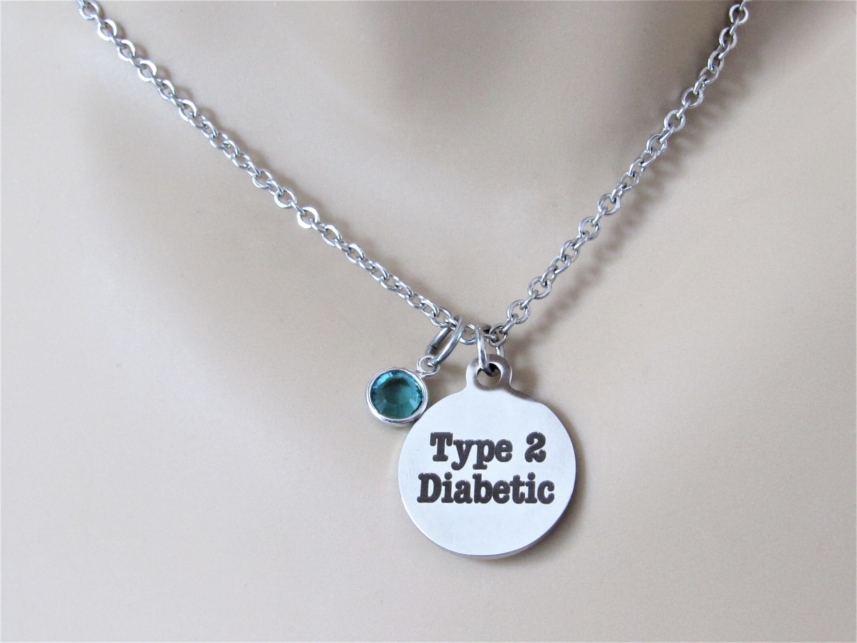 Type 2 diabetes necklace discount