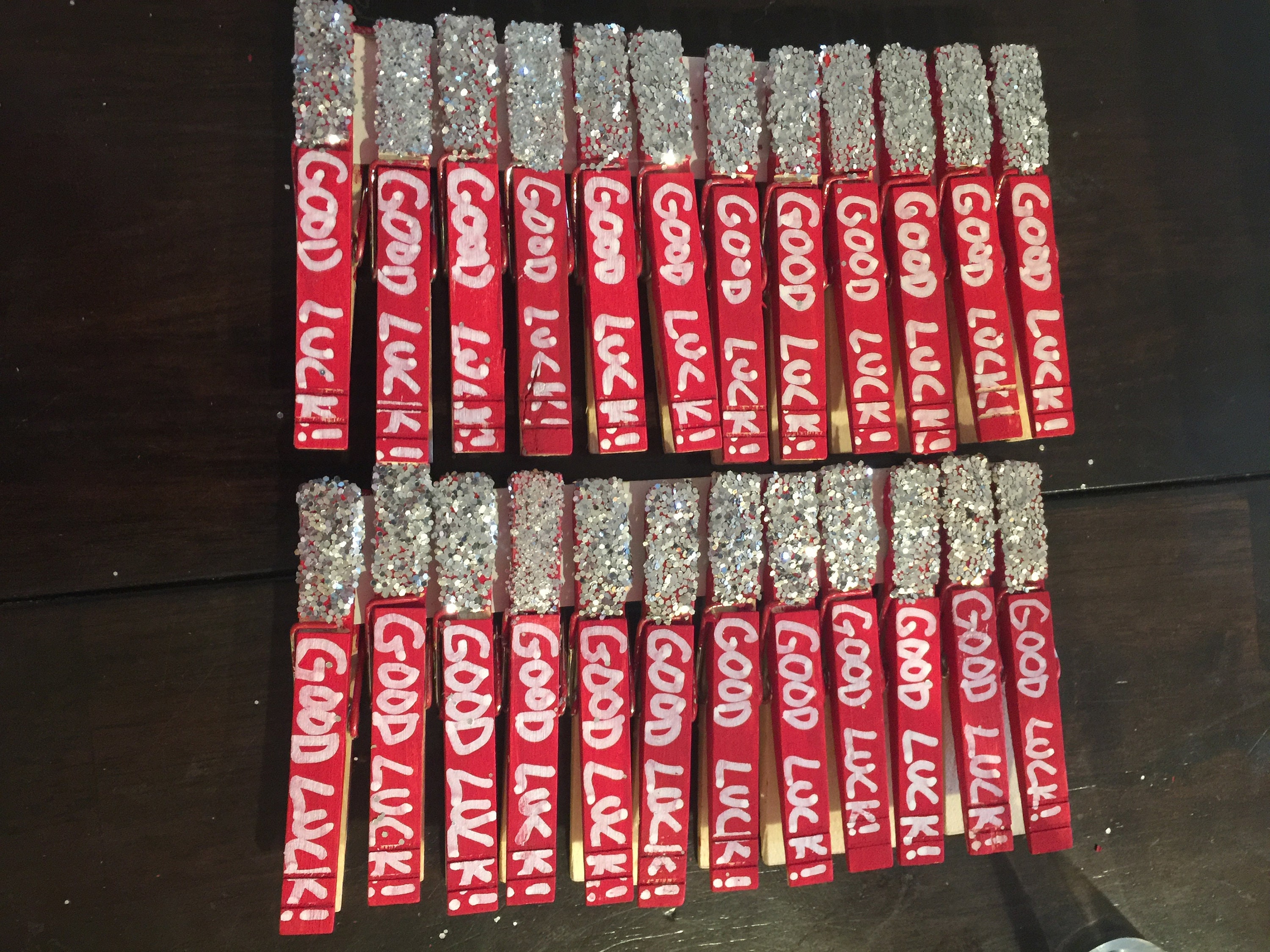 Cheerleading good luck clothespins 12 ct.you pick the Etsy