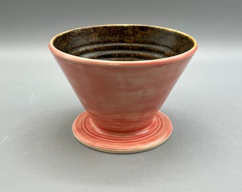 Coffee pourover dripper: wheelthrown Pink color