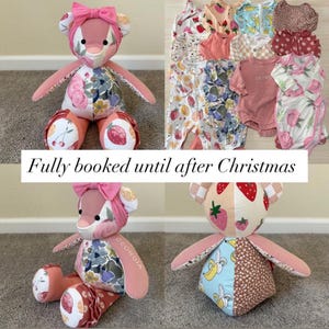 Baby Keepsake Memory Bear: Made From Loved Ones Clothing, Baby Shower, Birthday