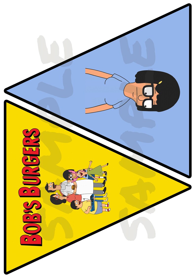 Bob's Burgers Party Birthday Banner Bunting Instant | Etsy