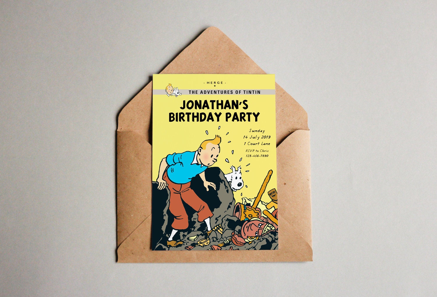 Carte De Vœux De Fete Tintin Merci Amour Imprimable Etsy