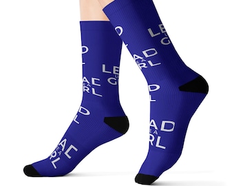 Lead Like A Girl Sublimation Socks – Comfortable Unisex Fit, Polyester Blend