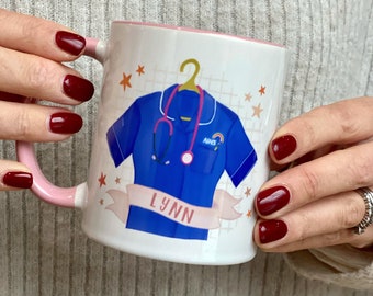 Nurse Gift,  Personalised Nurse Graduation Mug,  or Thank You gift for a Nurse or Midwife,  Nurse Appreciation Gift