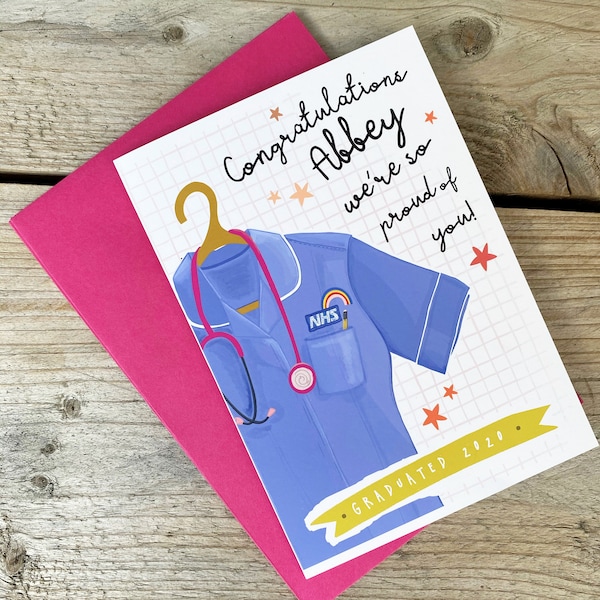 Nurse Graduation Card - Nurse Exam Card - Congratulations On Your Exams - You Passed Card - NHS - New Nurse