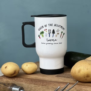 Personalised Allotment Travel Mug - Home Grower Travel Mug - Allotment Fan - Veggie Patch - Gardener Gift