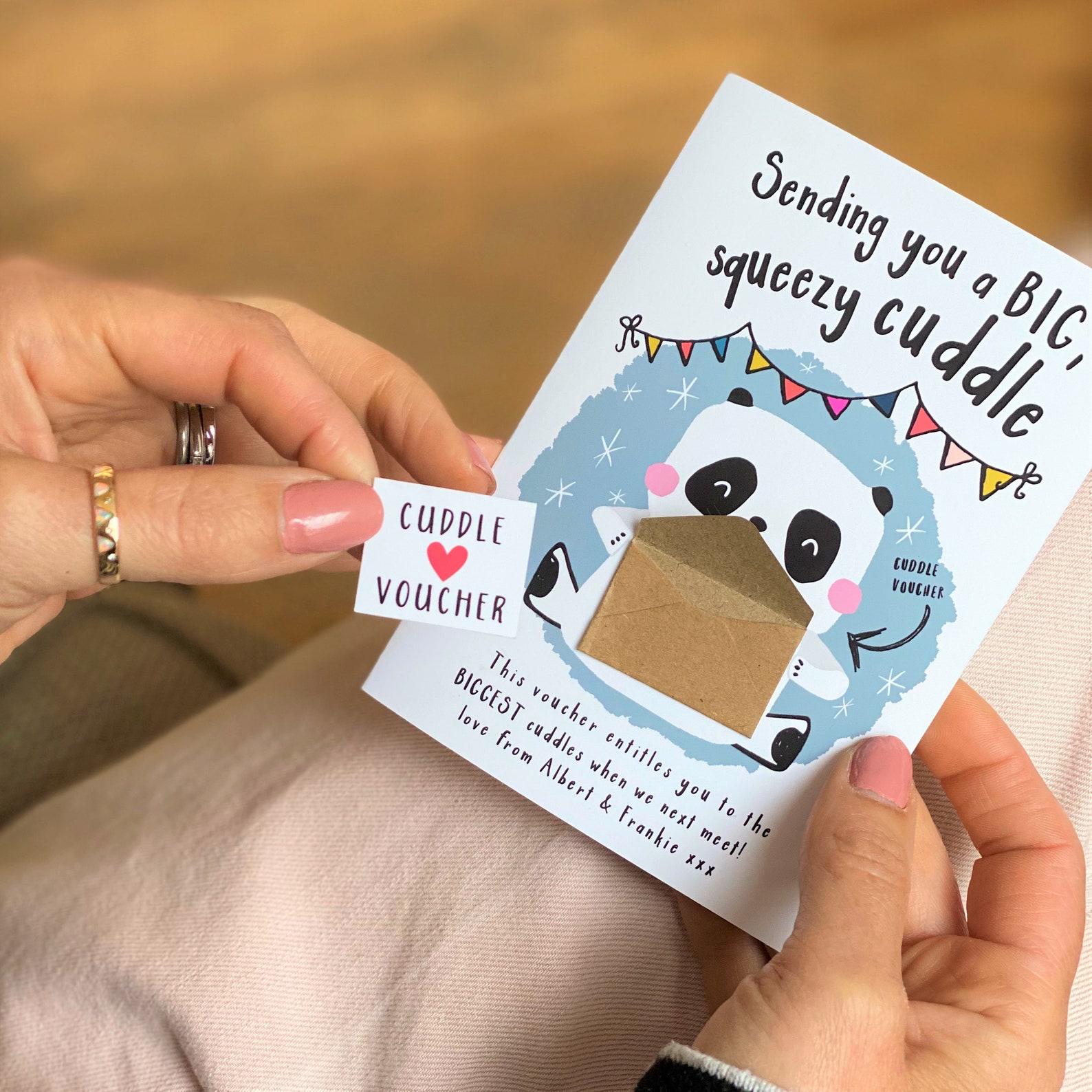Send a Hug Card - Hug Card - Sending a Cuddle Voucher Greeting Card ...