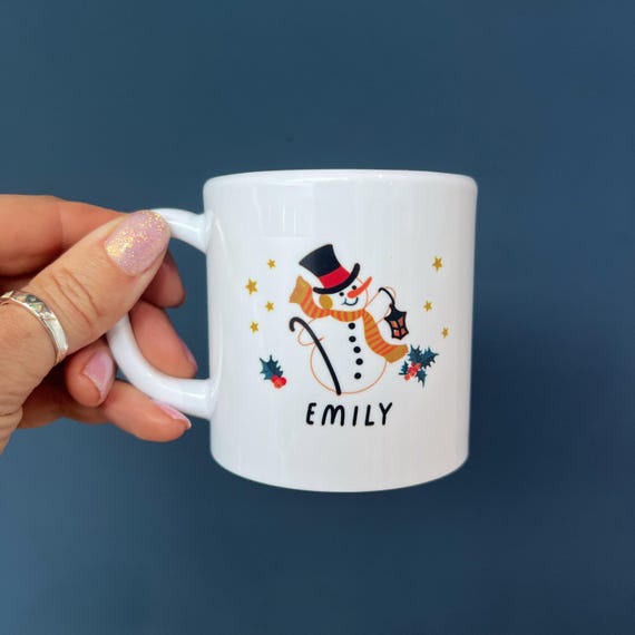 Retro Christmas Snowman Mini Plastic Cup Mini Mug Festive Cup