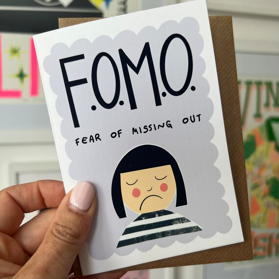 Fear of Missing Out Card - A6 Fomo Card - RSVP - Cant Attend Card