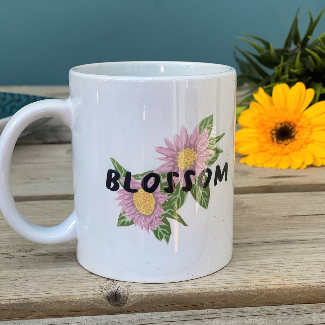 Floral China Mug Empowering China Mug Retro Design Etsy UK