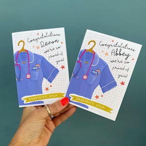 Nurse Graduation Card Nurse Exam Card Congratulations On Your Exams You Passed Card NHS New Nurse image 2