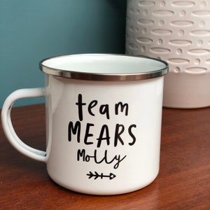 Family Personalised Enamel Mug Set Team Surname Family gift Tin Mugs image 8