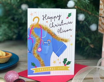 Nurses Christmas Card - Nurses Card - NHS