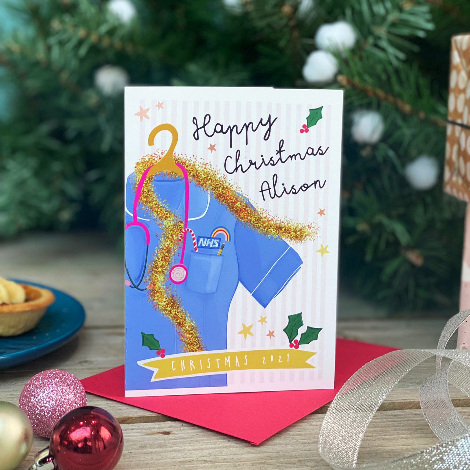 Tarjeta de Navidad para enfermeras - Tarjeta para enfermeras - NHS - Etsy  México, image size:1536x1536