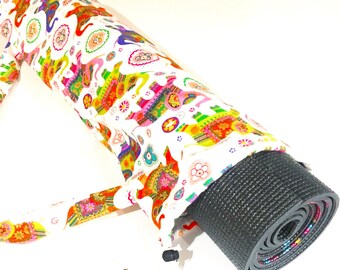 Bright Elephant Yoga Mat Bag, Yoga Bag, Pilates Bag, Exercise Bag, Meditation Mat Bag, Gym Bag, Yoga Teacher Gift, Beads, Barre, Elephant