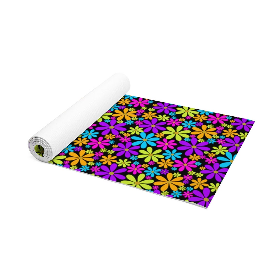 Floral Foam Yoga Mat Floral Yoga Mat Bright Yoga Mat Etsy