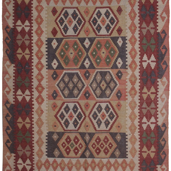 Hand Knotted Maimana Kilim By Aara Rugs Inc. 4'11" x 6'5"