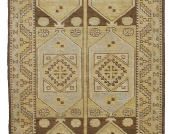 Hand Knotted Wool & Cotton Runner By Aara Rugs Inc.  3'3" x 12'0"