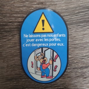 Adhesivo señal tren oso francés