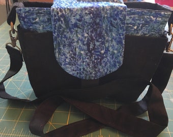 Hand made fabric shoulder or cross body bag